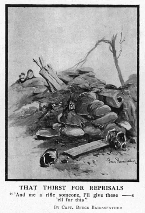 Framed Print : That Thirst For Reprisals, by Bairnsfather