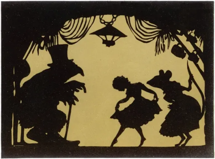 Framed Print : Thumbelina curtsies to the Tiresome Old Mole