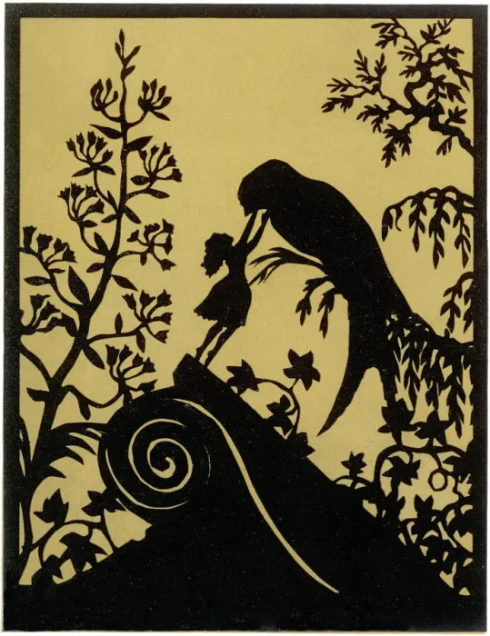 Framed Print : Thumbelina kisses the Swallow goodbye