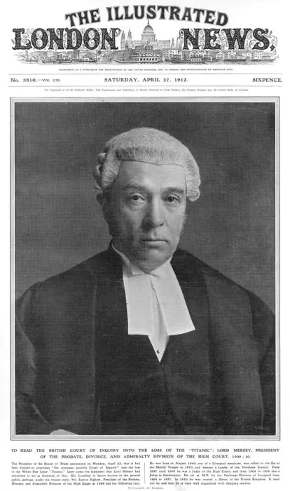 Framed Print : Titanic - Lord Mersey, head of inquiry into the disaster Framed Print : Titanic - Lord Mersey, head of inquiry into the disaster