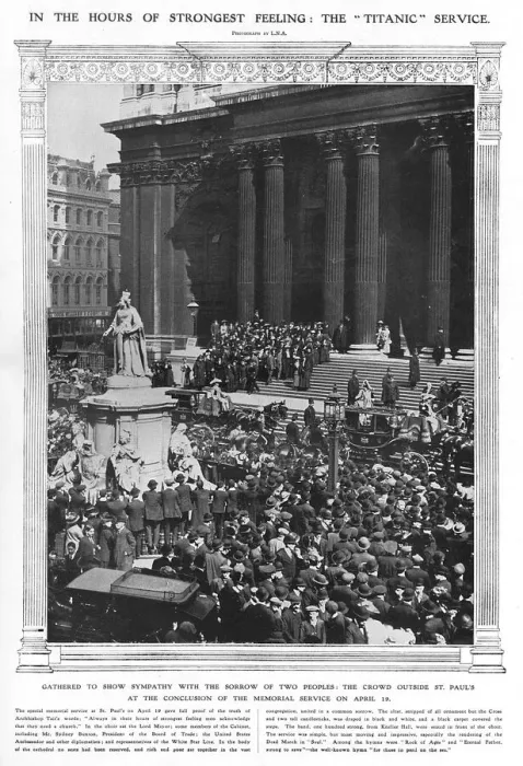 Framed Print : Titanic - Memorial Service at St. Pauls Cathedral Framed Print : Titanic - Memorial Service at St. Pauls Cathedral