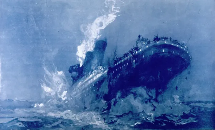 Framed Print : Titanic Sinks Framed Print : Titanic Sinks