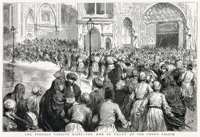 Framed Print : Tobacco Riots - Teheran, Iran Framed Print : Tobacco Riots - Teheran, Iran