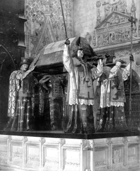Framed Print : The Tomb of Columbus, Seville Cathedral, 1909