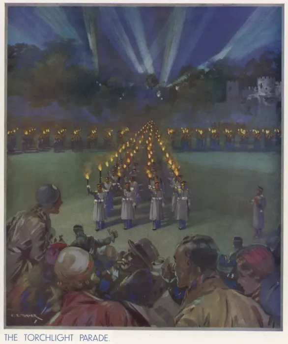 Framed Print : The Torchlight Parade by C. E. Turner