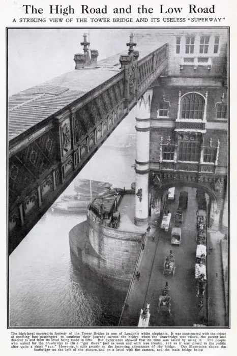 Framed Print : Tower Bridge - the High Road and the Low Road Framed Print : Tower Bridge - the High Road and the Low Road
