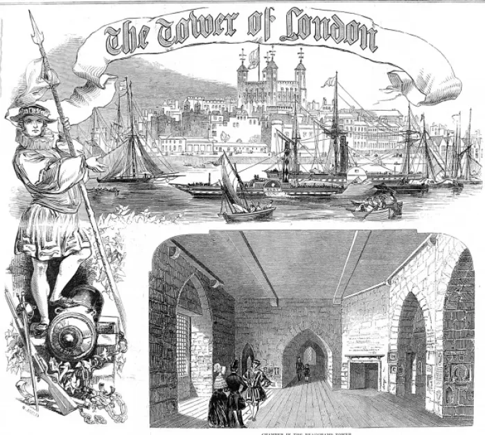 Framed Print : The Tower of London, 1848 Framed Print : The Tower of London, 1848