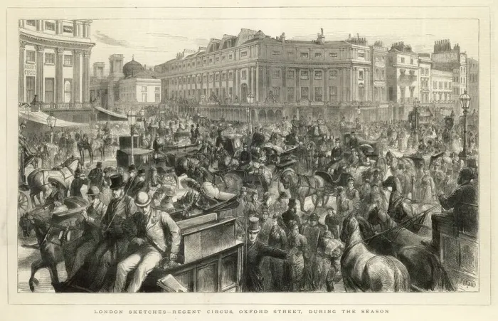 Framed Print : Traffic at Oxford (Regent) Circus, Central London