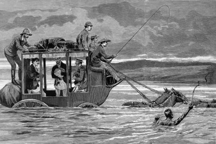 Framed Print : Transport to the Transvaal gold mines