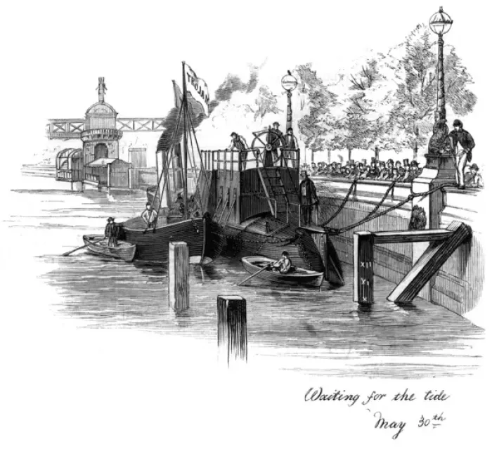 Framed Print : Transporting the obelisk: positioning Cleopatras needle