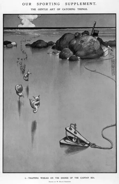 Framed Print : Trapping Whelks on the Shores of the Caspian Sea by W. Heath Framed Print : Trapping Whelks on the Shores of the Caspian Sea by W. Heath