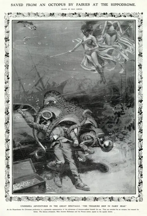 Framed Print : The Treasure Ship in Fairy Seas, London Hippodrome Framed Print : The Treasure Ship in Fairy Seas, London Hippodrome