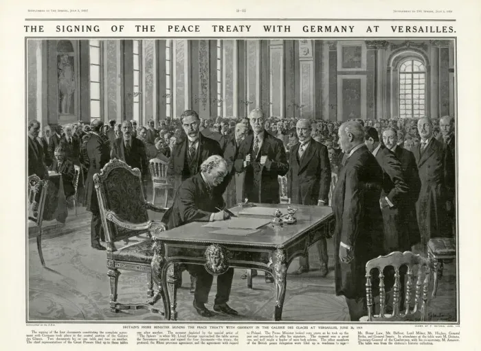 Framed Print : Treaty of Versailles, 1919 by Fortunino Matania