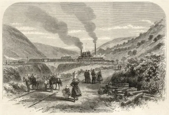 Framed Print : Tredegar Mine  /  1865