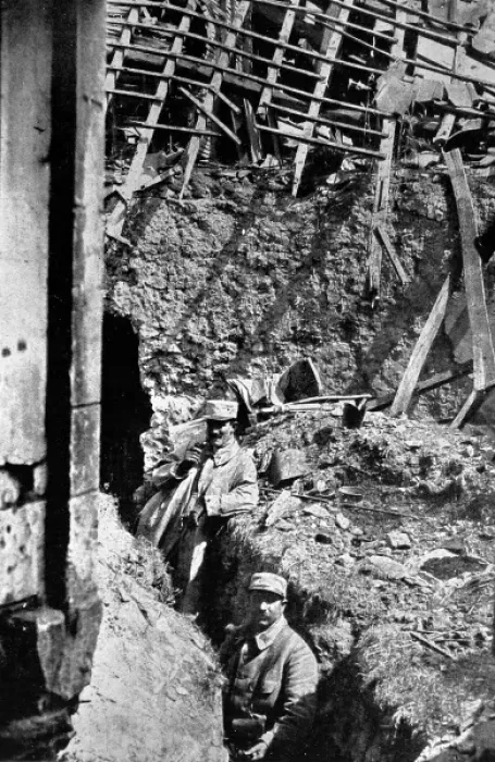 Framed Print : Trench through a wrecked house Framed Print : Trench through a wrecked house