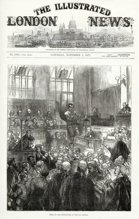Framed Print : Trial of the Detectives at the Old Bailey