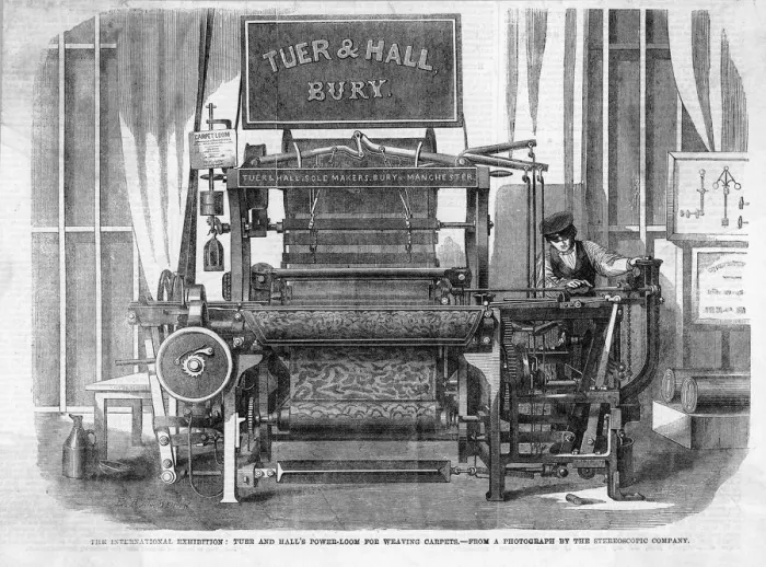 Framed Print : TUERs CARPET LOOM 1862 Framed Print : TUERs CARPET LOOM 1862