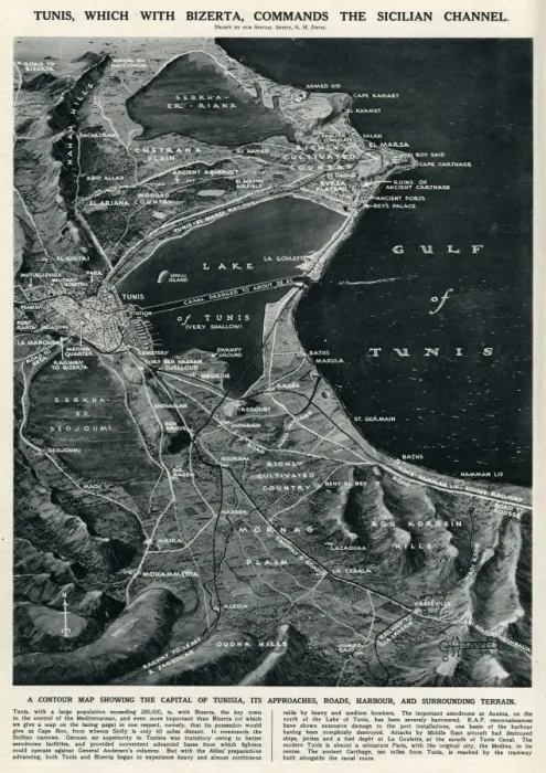 Framed Print : Tunis commanding Sicilian Channel by G. H. Davis Framed Print : Tunis commanding Sicilian Channel by G. H. Davis