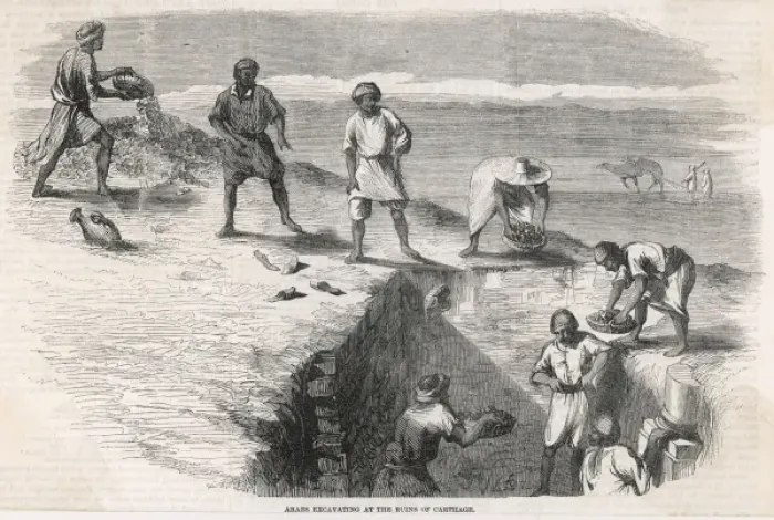 Framed Print : Tunisia  /  Carthage  /  Excav