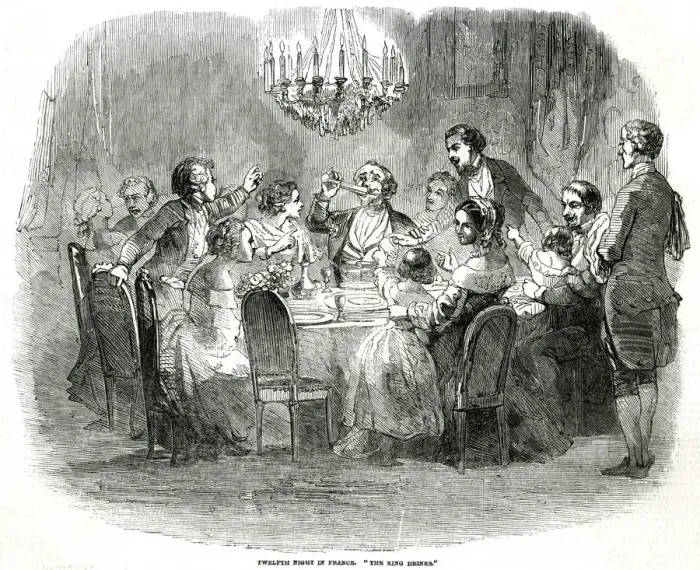 Framed Print : Twelfth Night in France 1852