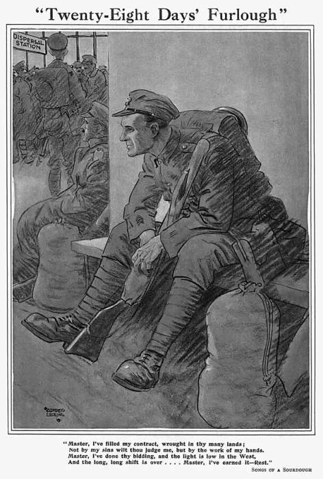 Framed Print : Twenty-eight days furlough by Alfred Leete