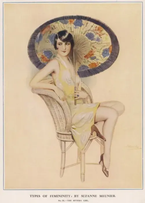 Framed Print : Types of Femininity: by Suzanne Meunier. No. IX. - The Rivie Framed Print : Types of Femininity: by Suzanne Meunier. No. IX. - The Rivie