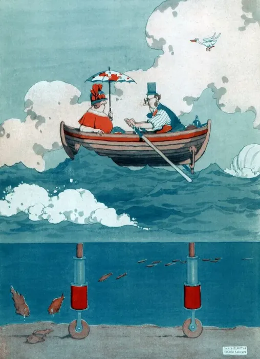 Framed Print : Ultra-Marine by William Heath Robinson Framed Print : Ultra-Marine by William Heath Robinson