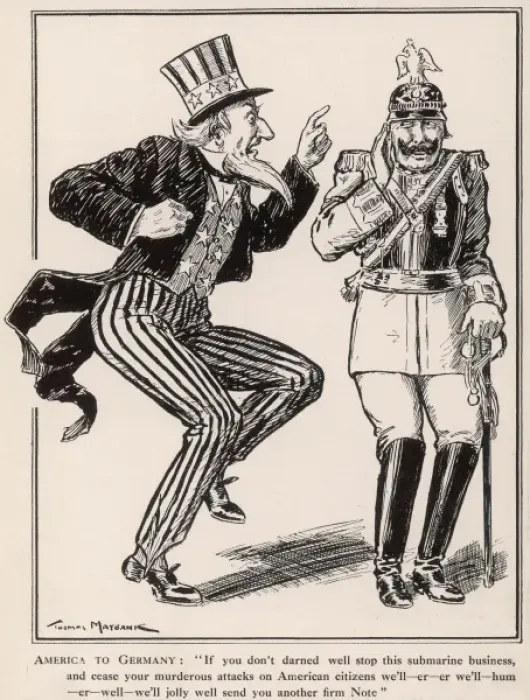 Framed Print : Uncle Sam and the Kaiser 1915 Framed Print : Uncle Sam and the Kaiser 1915