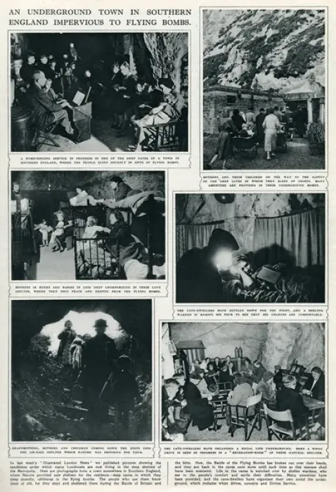 Framed Print : Underground town in England impervious to flying bombs