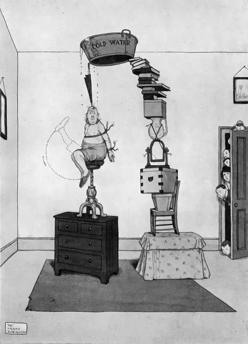 Framed Print : If Unhealthy, Be Healthy by William Heath Robinson Framed Print : If Unhealthy, Be Healthy by William Heath Robinson