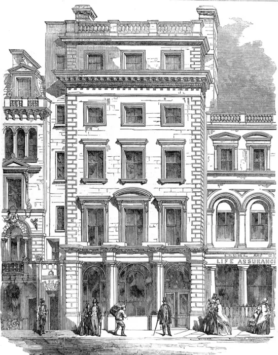 Framed Print : The Union Bank of London, Fleet Street, London, 1857 Framed Print : The Union Bank of London, Fleet Street, London, 1857