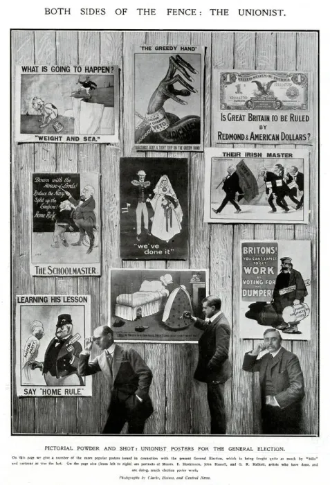 Framed Print : Unionist posters for the General Election, & their artists