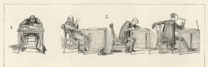 Framed Print : University Exams 1882 Framed Print : University Exams 1882