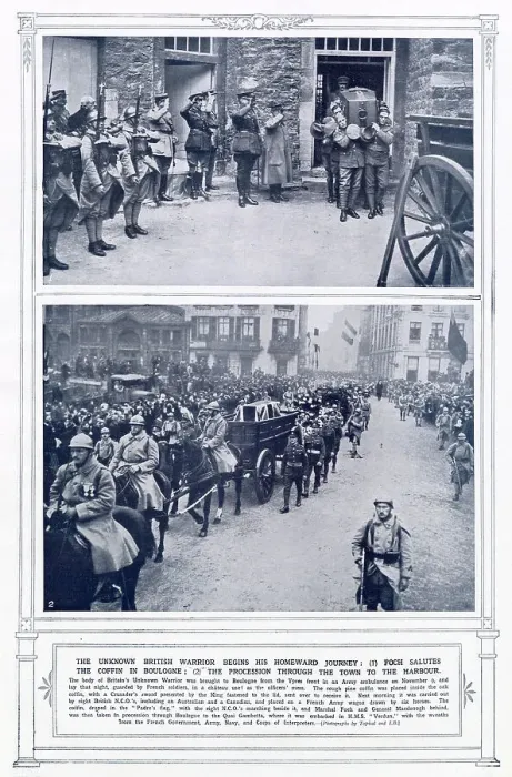 Framed Print : Unknown Warrior - Homeward in Boulogne 1920 Framed Print : Unknown Warrior - Homeward in Boulogne 1920