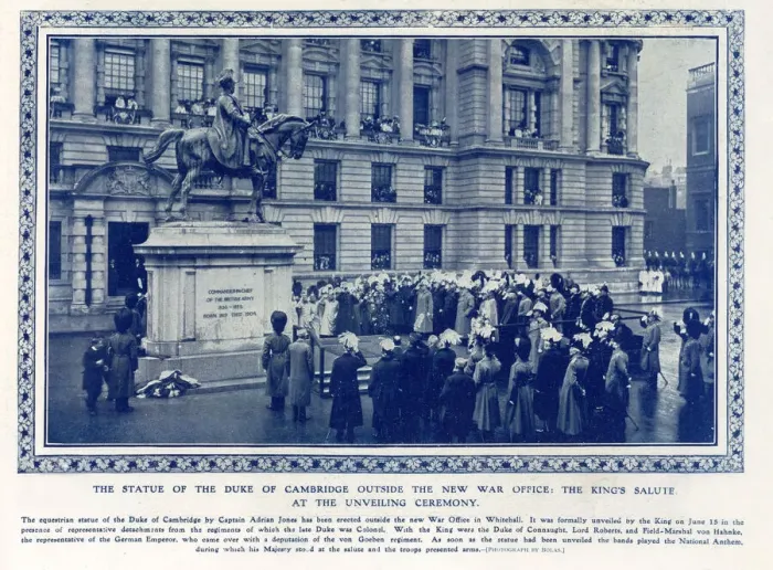 Framed Print : Unveiling statue of Duke of Cambridge - New War Office