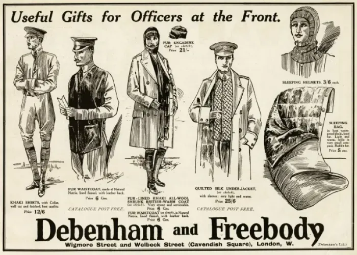 Framed Print : Useful gifts for Officers at the front 1914