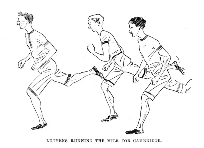 Framed Print : Varsity sports - Lutyens running the mile for Cambridge Framed Print : Varsity sports - Lutyens running the mile for Cambridge