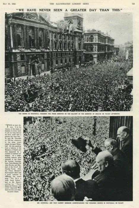 Framed Print : VE Day celebrations: crowds in Whitehall Framed Print : VE Day celebrations: crowds in Whitehall