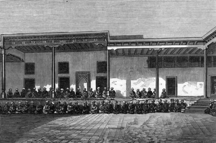 Framed Print : The verandah of the Hall of Audience, Yarkund, Turkestan Framed Print : The verandah of the Hall of Audience, Yarkund, Turkestan