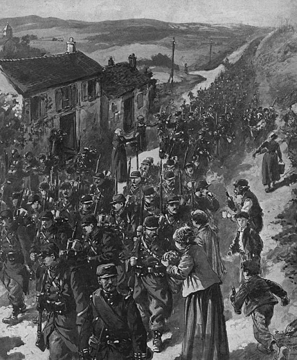 Framed Print : Vers la Frontiere: The French advance