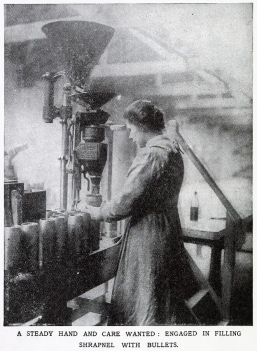 Framed Print : Vickers Munition Factory - Filling Shrapnel 1915 Framed Print : Vickers Munition Factory - Filling Shrapnel 1915
