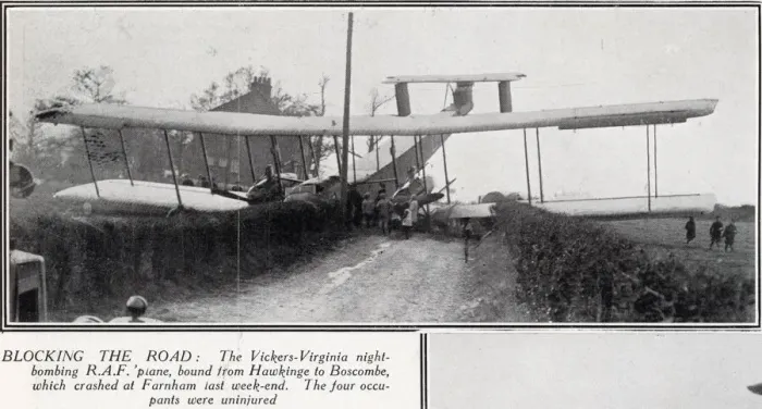Framed Print : Vickers Virginia night bombing RAF plane bound from Hawkinge to Boscombe