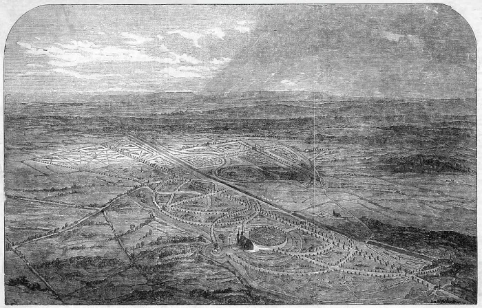 Framed Print : Victorian Birds Eye View Burial Death Customs Framed Print : Victorian Birds Eye View Burial Death Customs