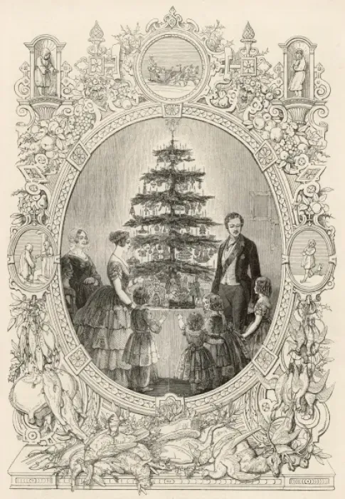 Framed Print : Victorias Xmas Tree / Iln Framed Print : Victorias Xmas Tree / Iln