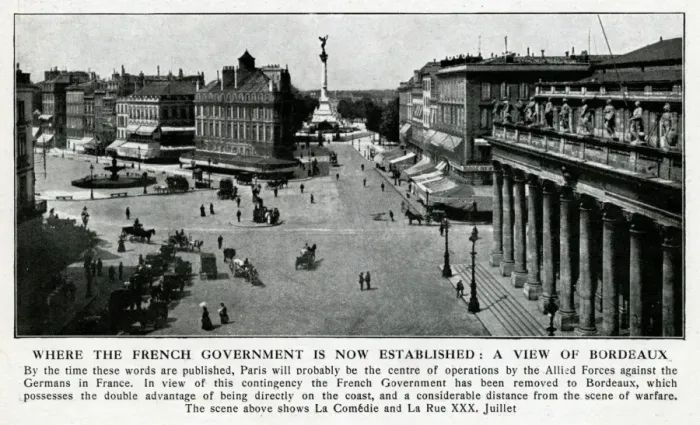 Framed Print : View of Bordeaux, location of French government, WW1 Framed Print : View of Bordeaux, location of French government, WW1