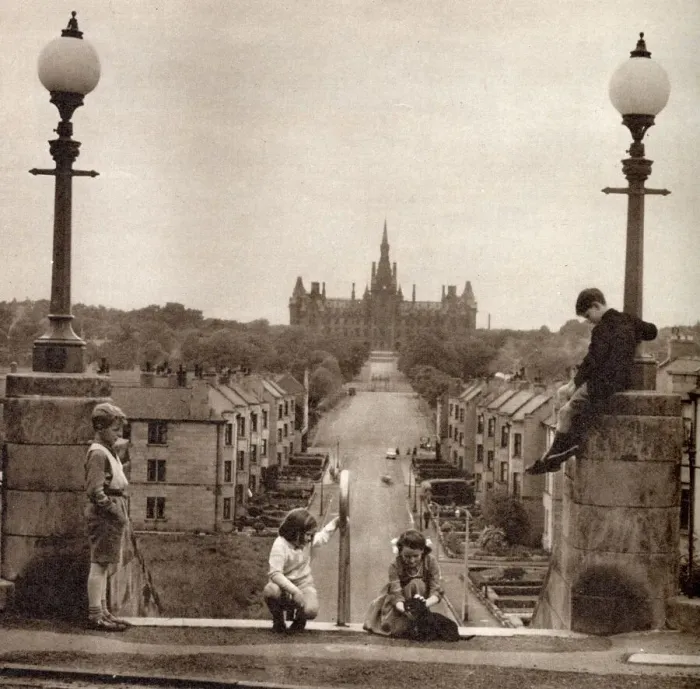 Framed Print : A view of Fettes College in Edinburgh. Date: 1955 Framed Print : A view of Fettes College in Edinburgh. Date: 1955