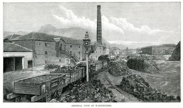 Framed Print : View of Scotch whisky warehouses 1890 Framed Print : View of Scotch whisky warehouses 1890