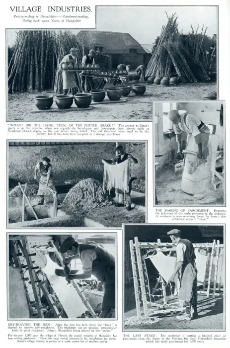 Framed Print : Village Industries - pottery and parchment making Framed Print : Village Industries - pottery and parchment making