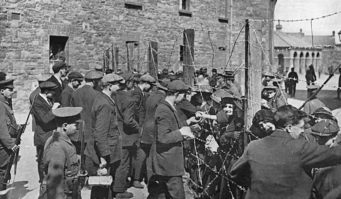 Framed Print : Visiting Day at Richmond Barracks, Dublin Uprising, 1916 Framed Print : Visiting Day at Richmond Barracks, Dublin Uprising, 1916