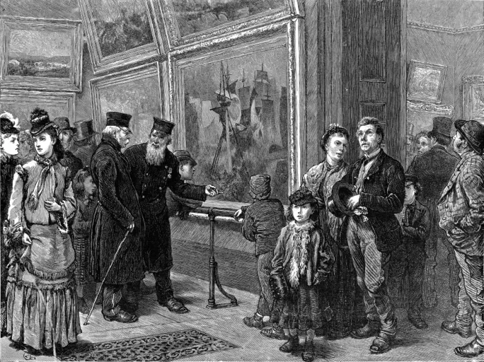Framed Print : Visitors to the National Gallery, London, 1872 Framed Print : Visitors to the National Gallery, London, 1872